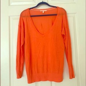 Coral NWOT Victoria’s Secret Vneck Sweater size L
